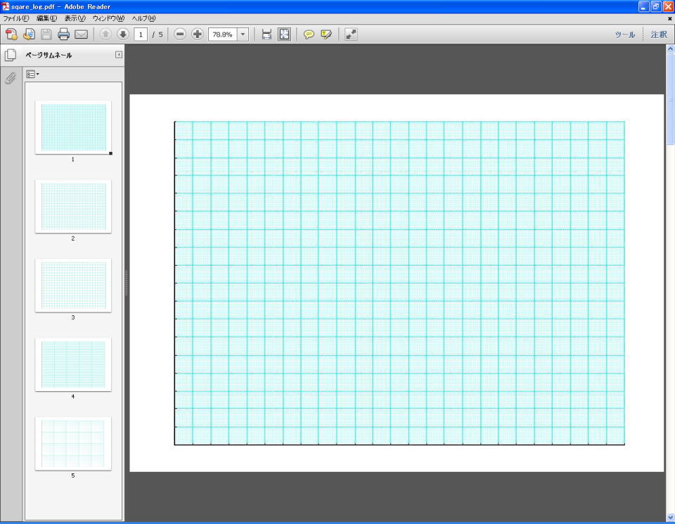 方眼紙 対数表 Sqare Logarithm Autocad Data